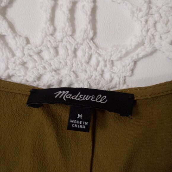 Madewell Heather Tank Top Sleeveless Dress Chartreuse Green V Neck Medium Women - Picture 5 of 10